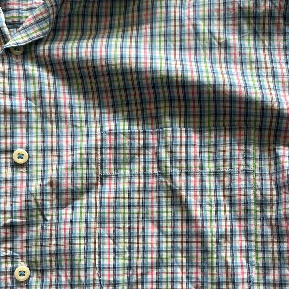 Peter Millar Multi Color Checked Button Front Lon… - image 3